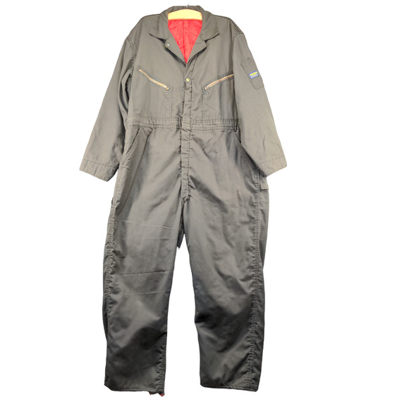 OshKosh B'Gosh Sanforized Insulated Coveralls Green Size L Vintage Union Made - Picture 1 of 14